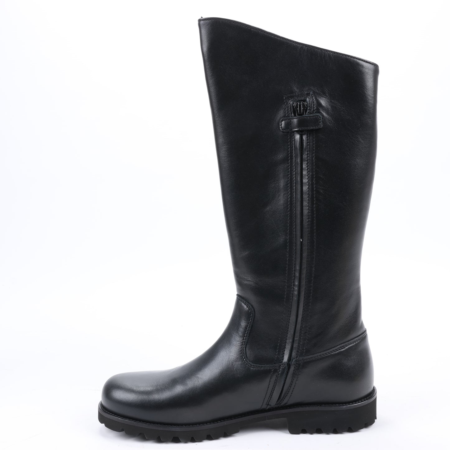 Bottes en cuir Dolce & Gabbana noires et rouges avec patch à paillettes, taille 37 EU