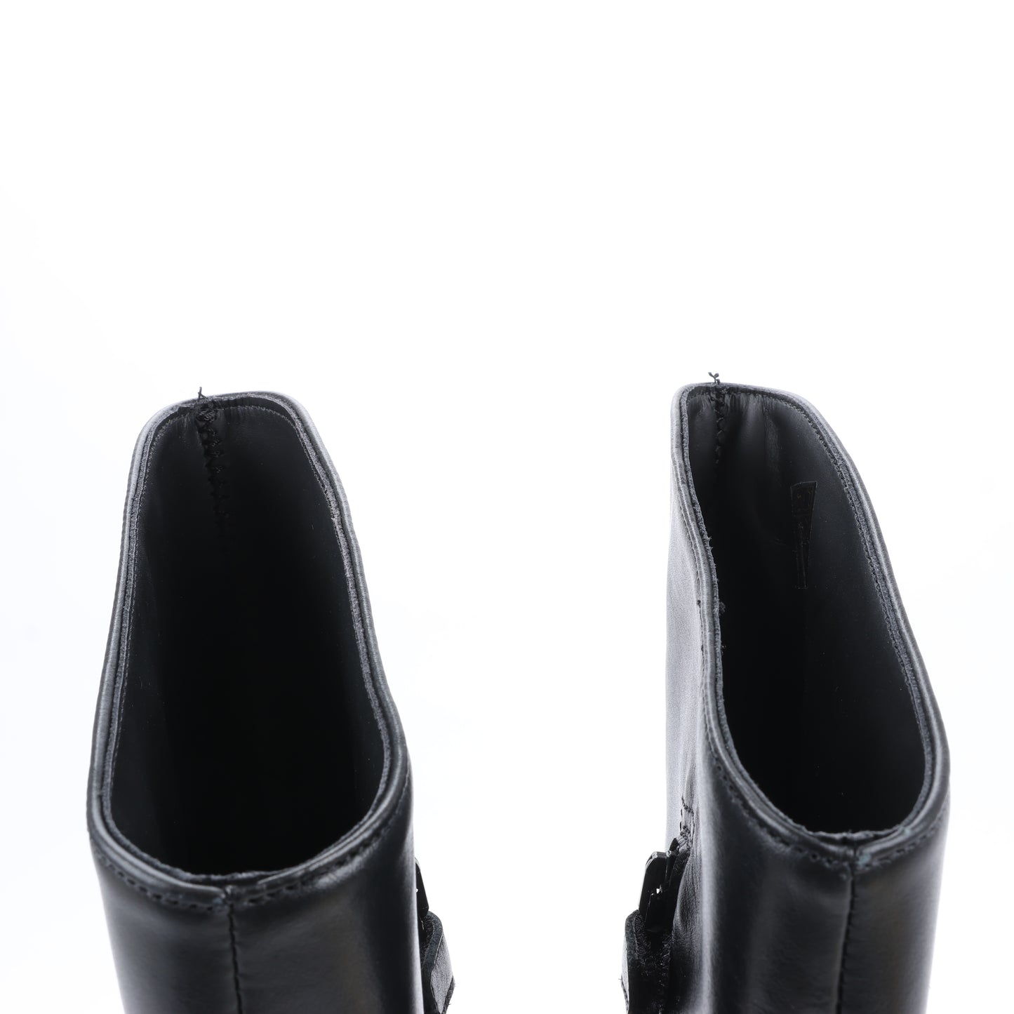 Bottes en cuir Dolce & Gabbana noires et rouges avec patch à paillettes, taille 37 EU