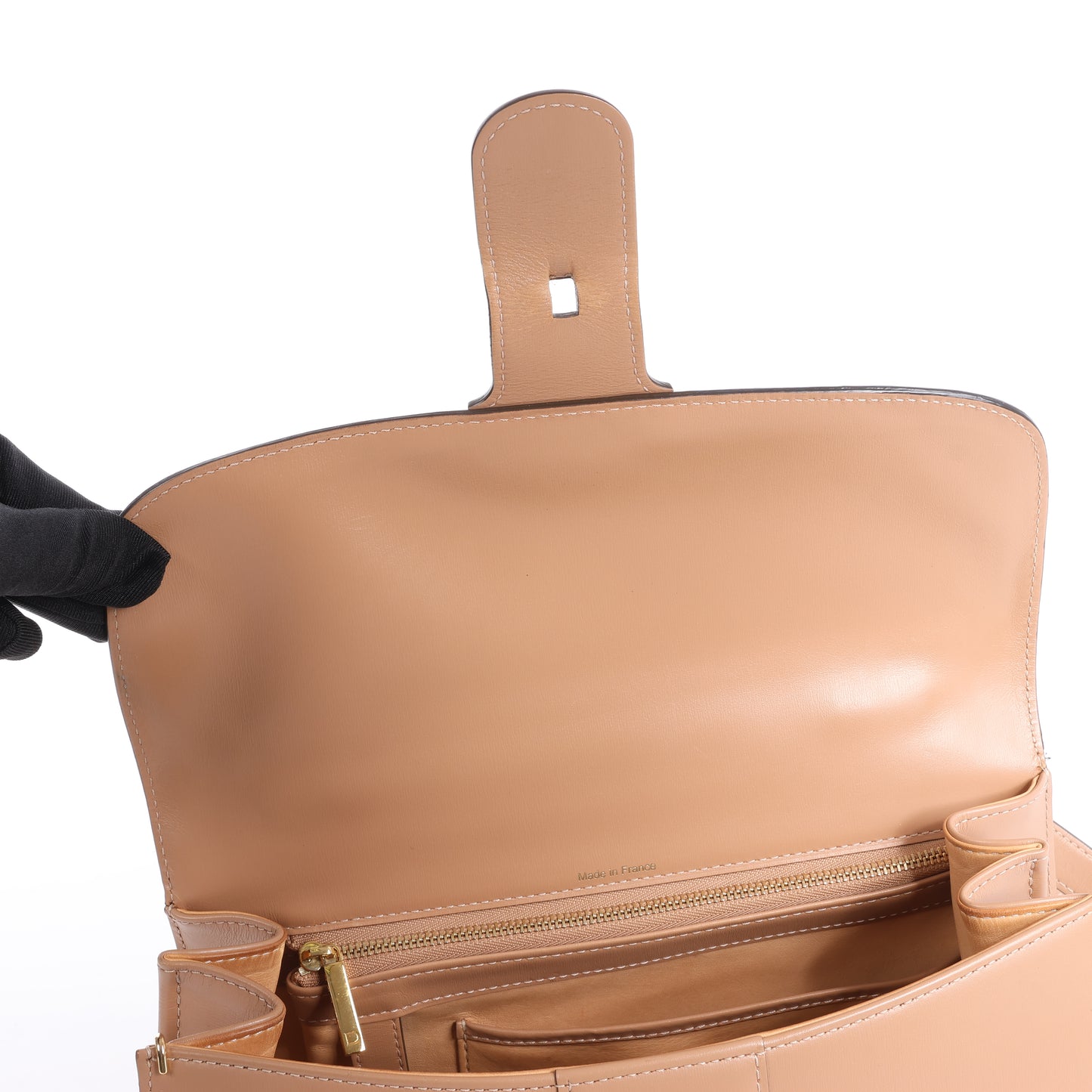 Delvaux Brillant MM Leather 2Way Handbag in Beige