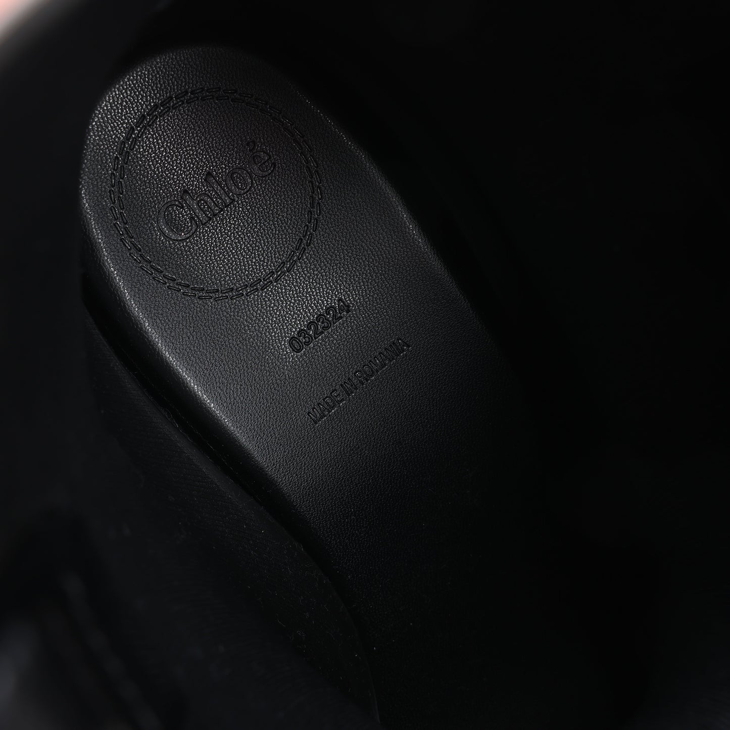 Chloe Rubber Rain Ankle Boots in Black 032324, Size 39 EU