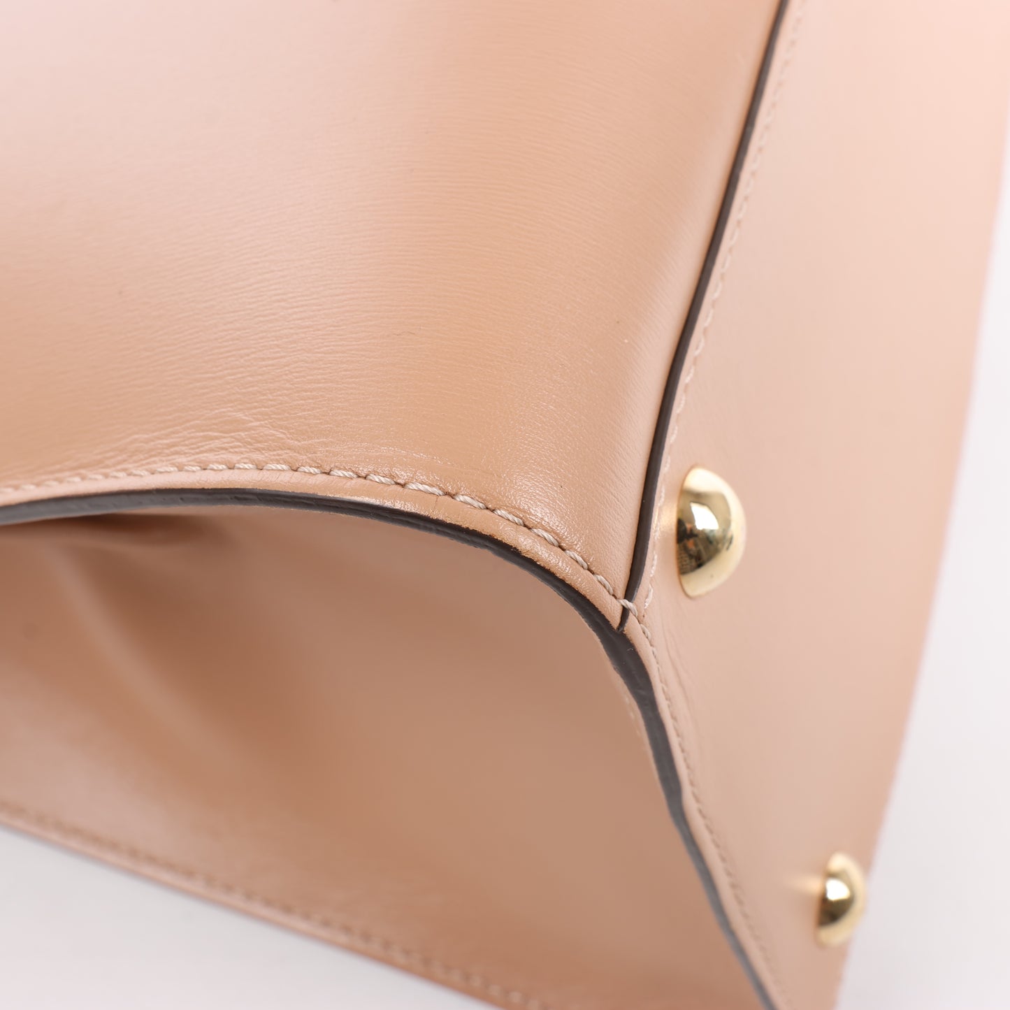 Delvaux Brillant MM Leather 2Way Handbag in Beige