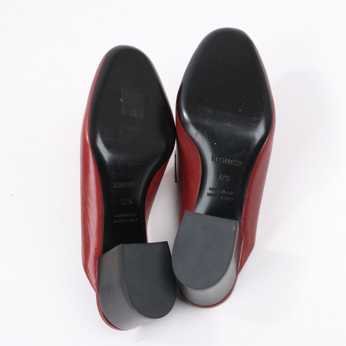Mule Constance en cuir Hermès Paradis bordeaux, taille 37,5 EU