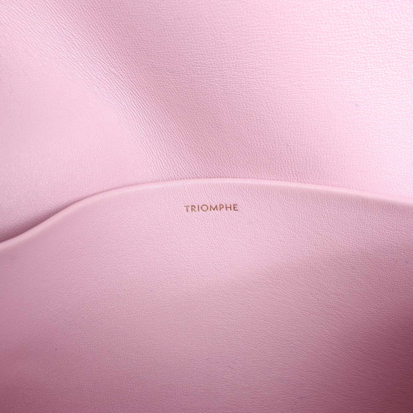 Petit sac à bandoulière en cuir lisse Celine Triomphe rose