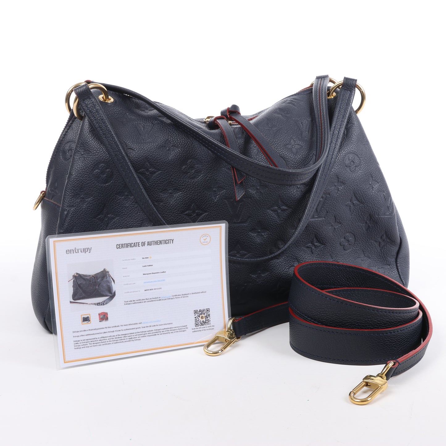 Louis Vuitton Monogram Empreinte Ponthieu Shoulder Bag in Navy