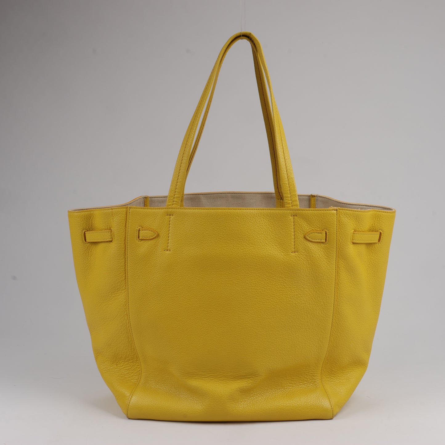 Petit sac à bandoulière en cuir Cabas Phantom de Céline, jaune