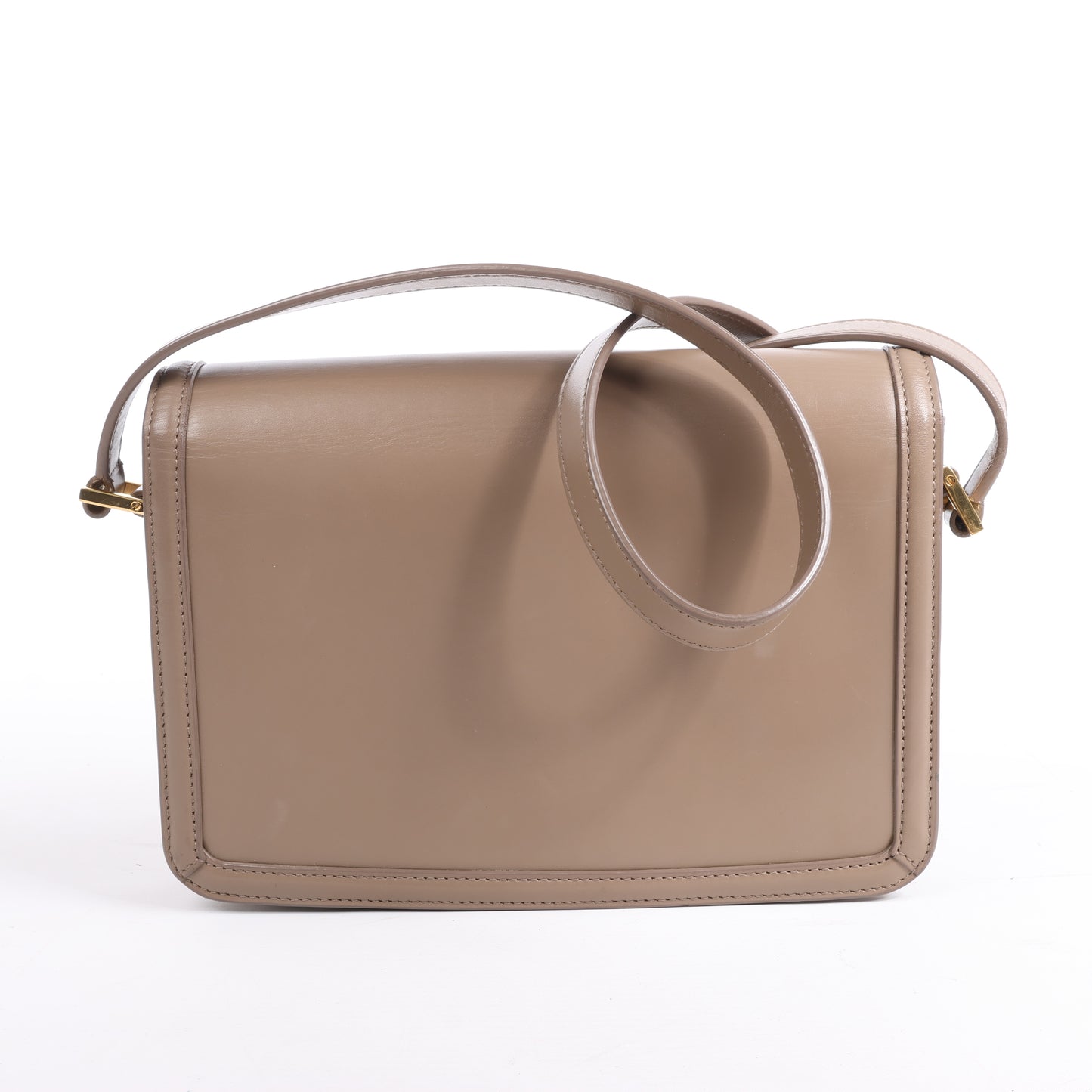 Saint Laurent Paris Solferino Leather Shoulder bag in beige
