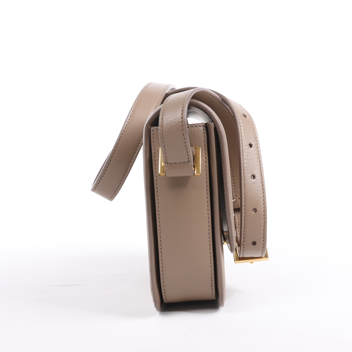 Saint Laurent Paris Solferino Leather Shoulder bag in beige