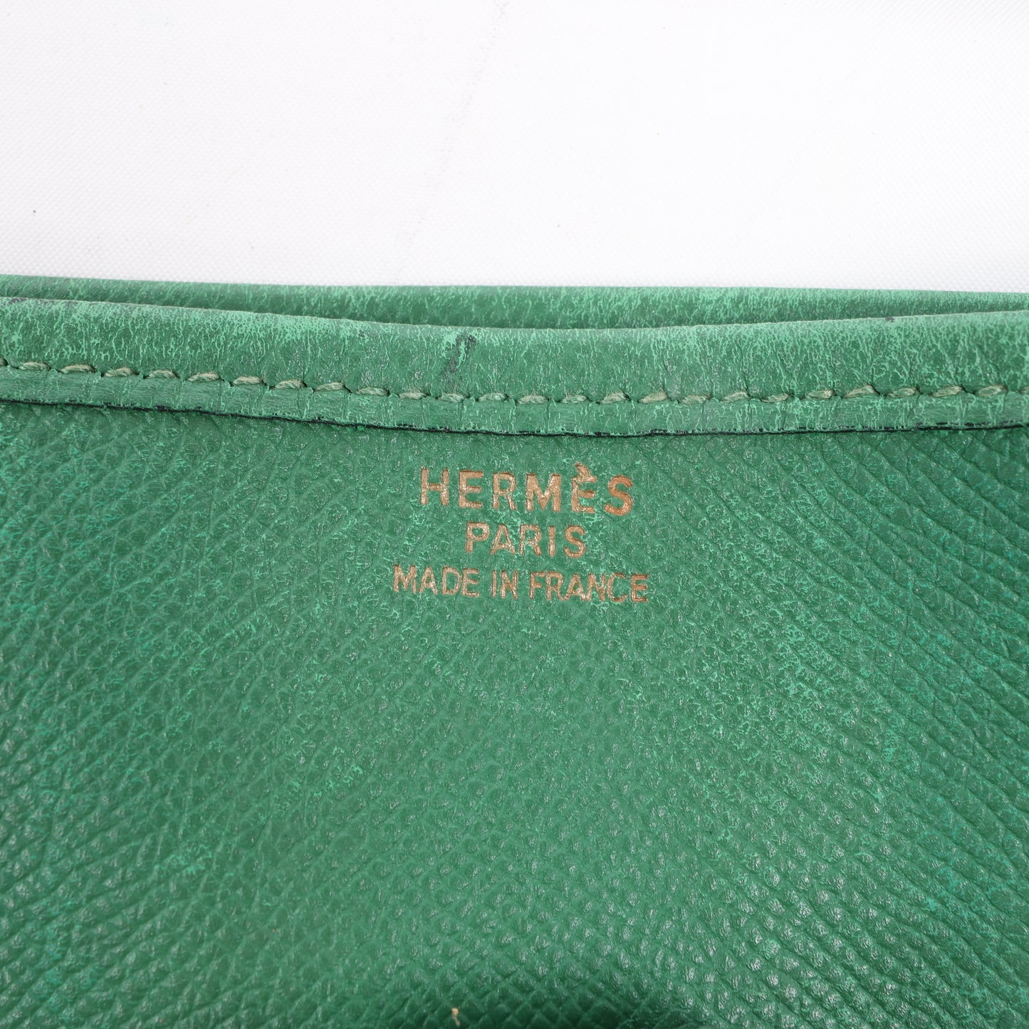 Hermès Evelyne 1 33 GM Cushbell Vert bengale Garnitures en métal doré □B: 1998