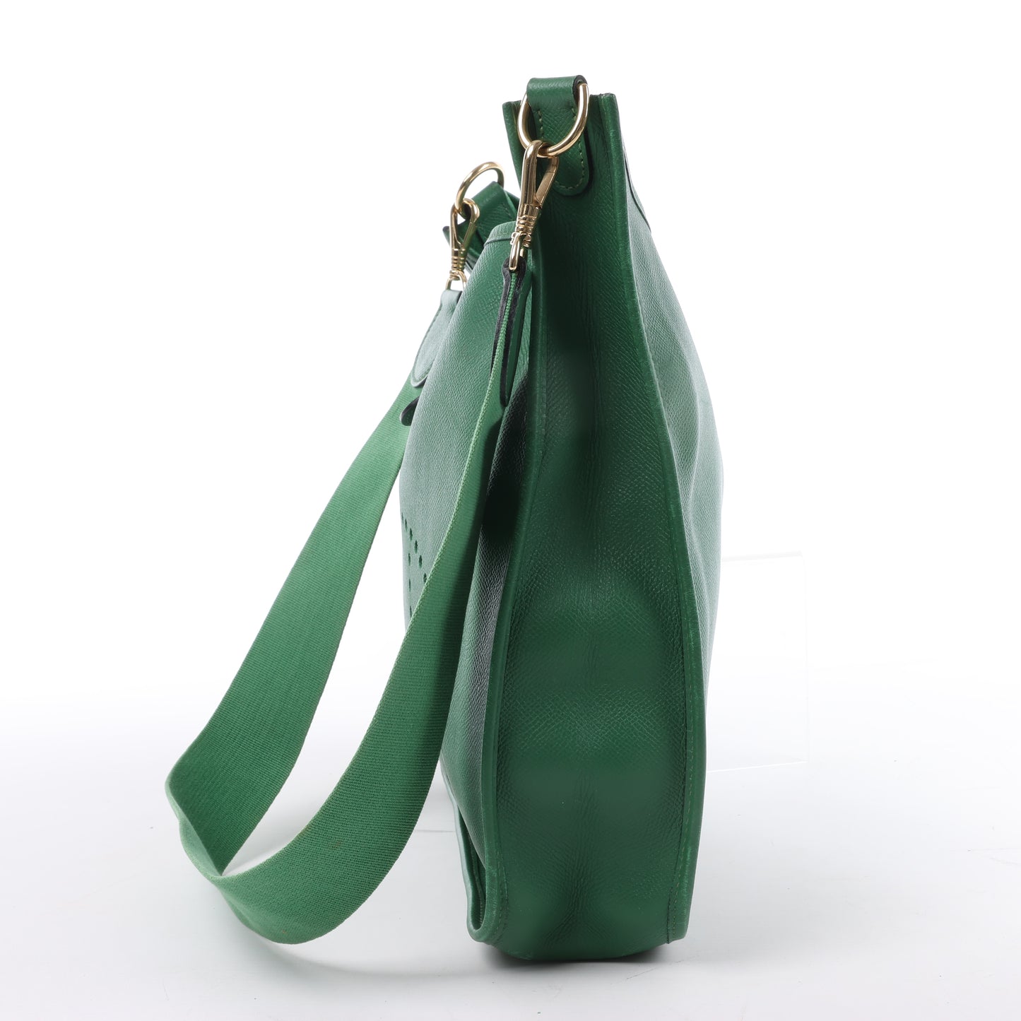 Hermès Evelyne 1 33 GM Cushbell Vert bengale Garnitures en métal doré □B: 1998