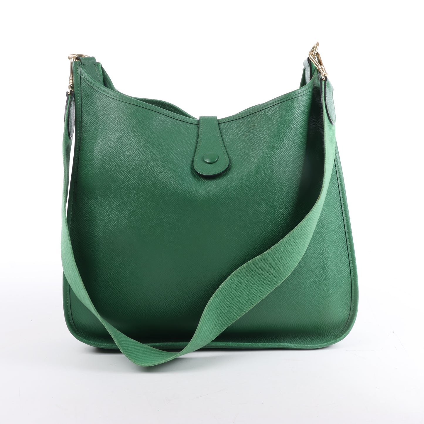 Hermès Evelyne 1 33 GM Cushbell Vert bengale Garnitures en métal doré □B: 1998