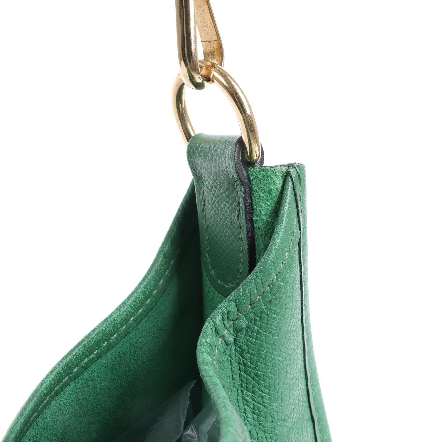 Hermès Evelyne 1 33 GM Cushbell Vert bengale Garnitures en métal doré □B: 1998