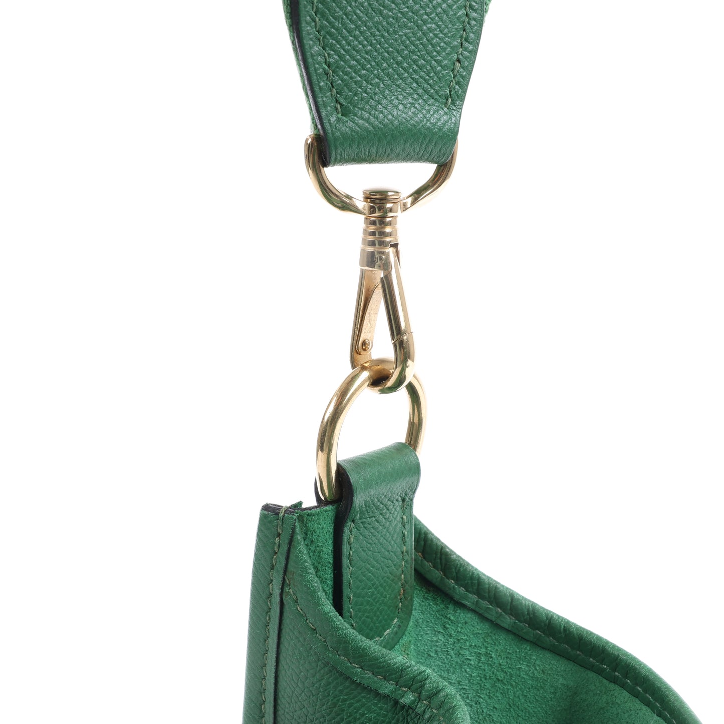 Hermès Evelyne 1 33 GM Cushbell Vert bengale Garnitures en métal doré □B: 1998
