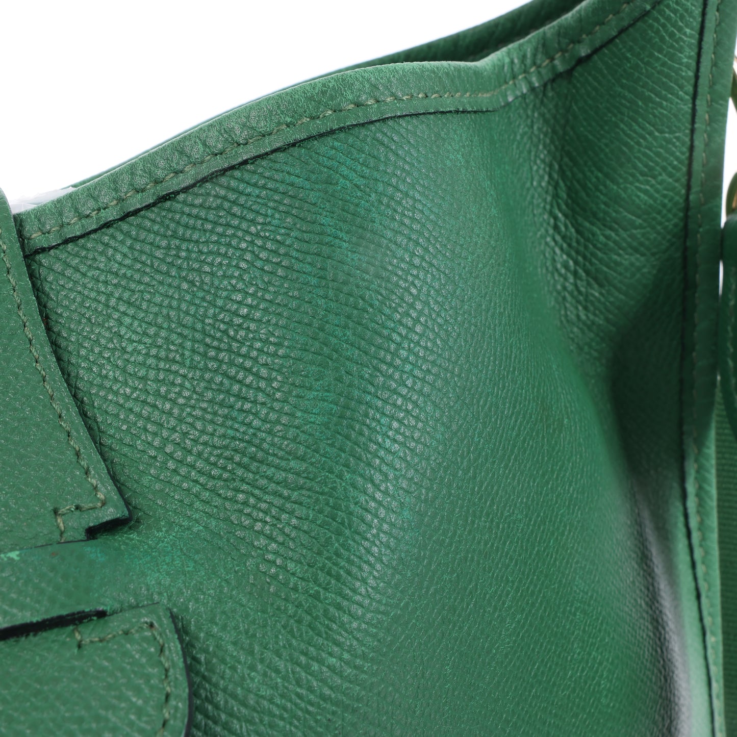 Hermès Evelyne 1 33 GM Cushbell Vert bengale Garnitures en métal doré □B: 1998