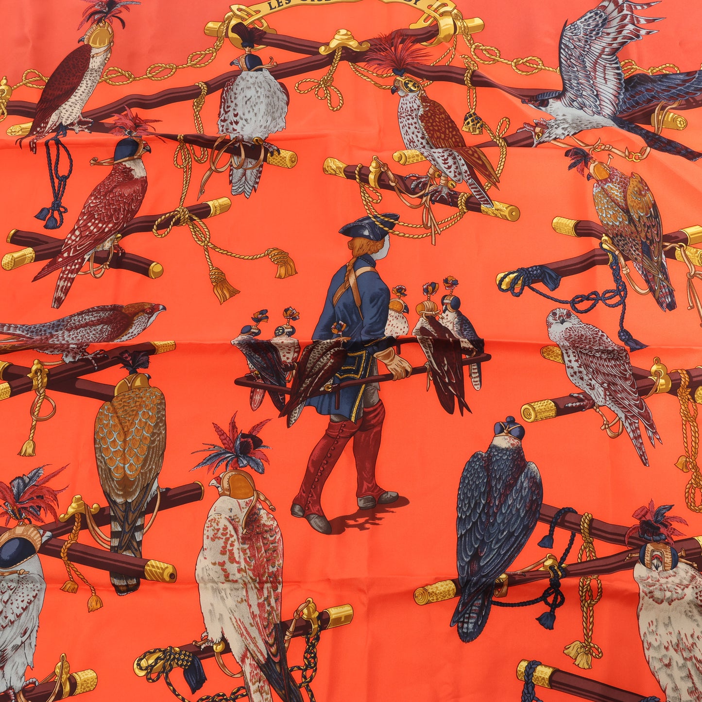 Hermès Carré 90 "LES OISEAUX DU ROY" Silk Scarf