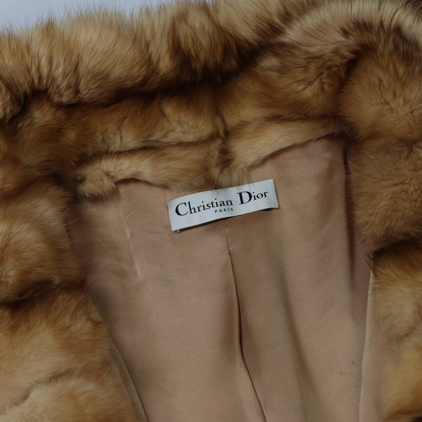 Vintage Christian Dior Paris Golden Marten Fur Coat