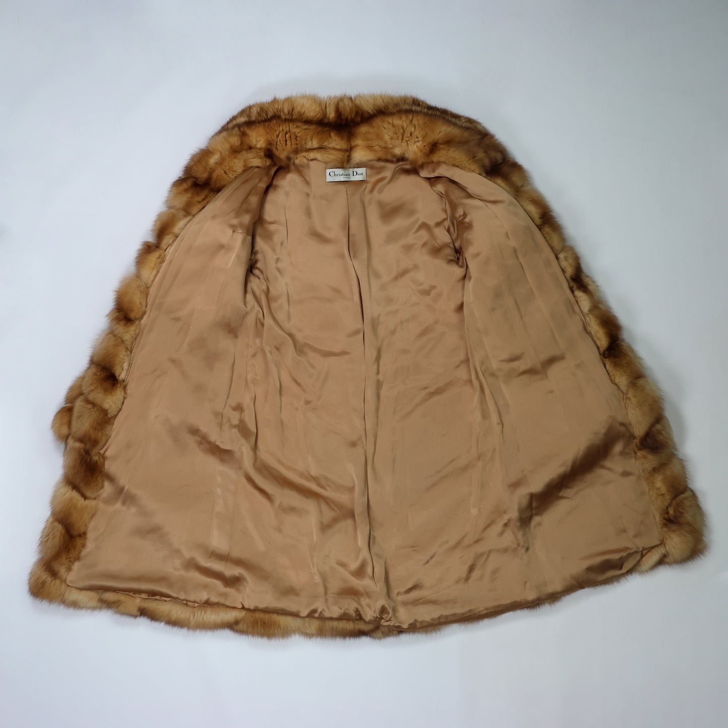 Vintage Christian Dior Paris Golden Marten Fur Coat