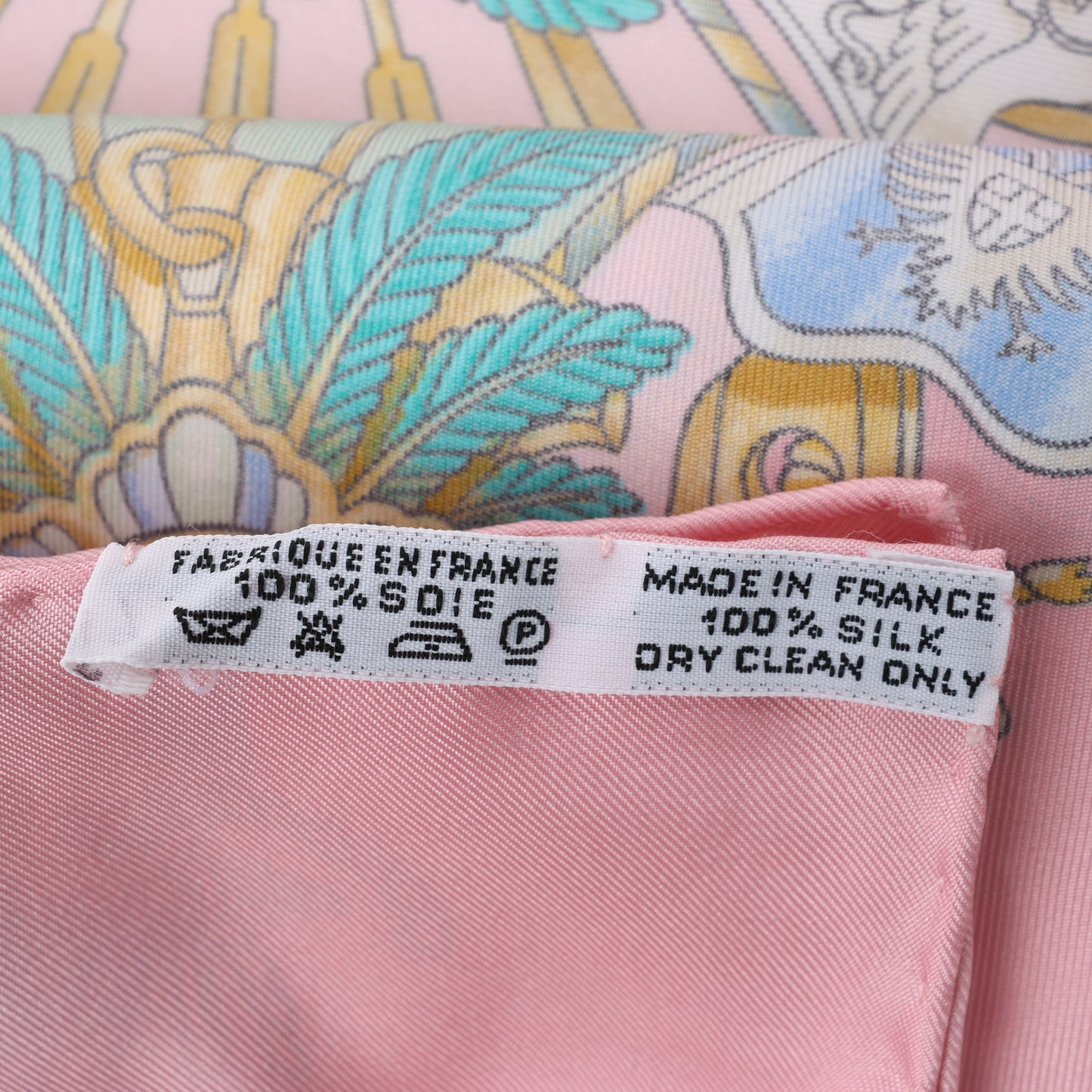 Hermes Carré 90 "VOILES DE LUMIERE" Silk handkerchief in Pink