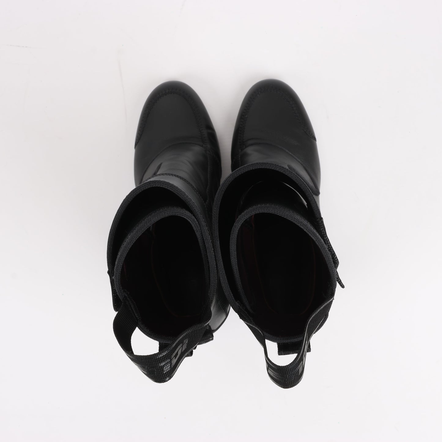 Fendi Leather Ankle Boots in Black, Size 38 EU