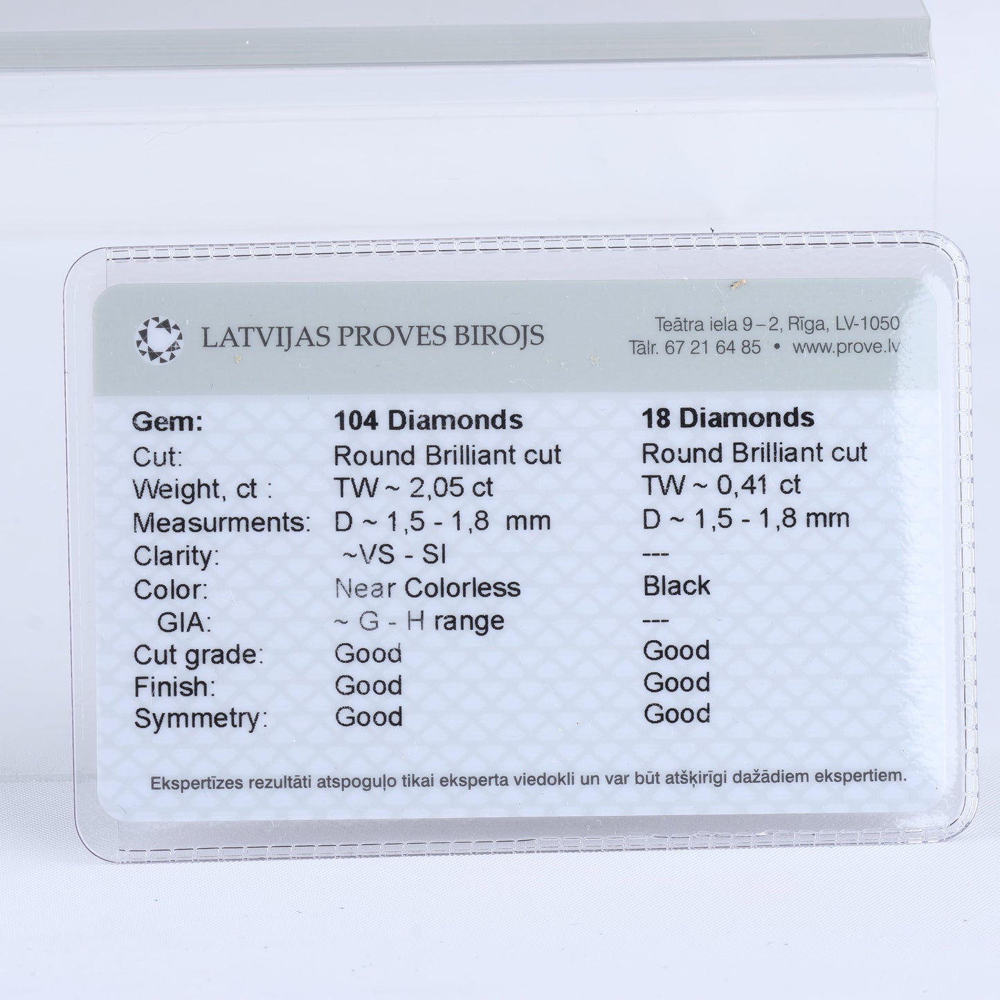 Non Signe / Unsigned Black diamond Earrings K18WG 10.6g, 2.45 ct