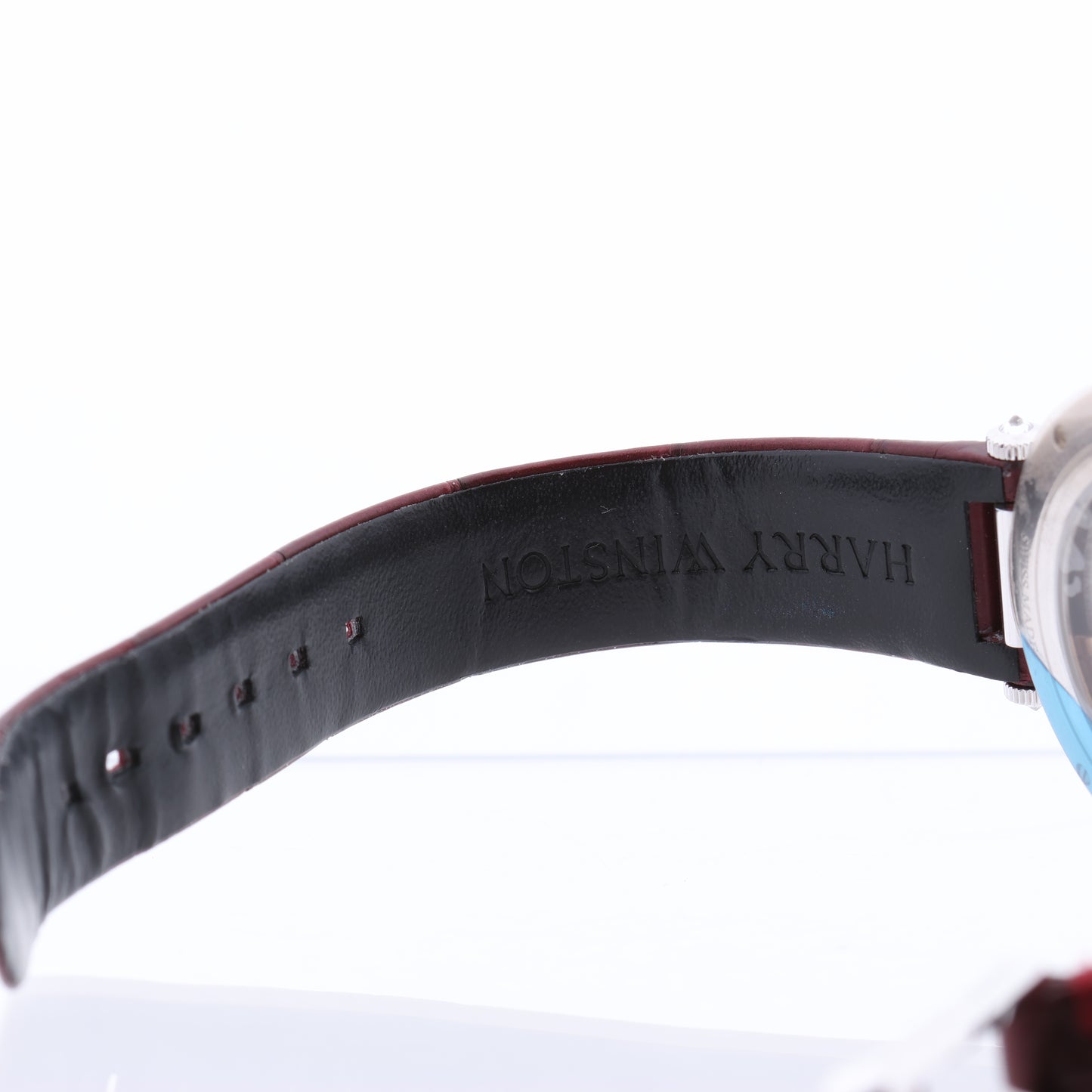 Montre Harry Winston Premier Diamond Second PRNASS36WW001 en cuir de crocodile x WG AT, cadran nacre, 36 mm