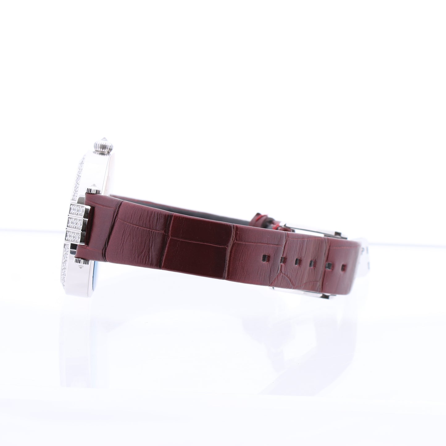 Montre Harry Winston Premier Diamond Second PRNASS36WW001 en cuir de crocodile x WG AT, cadran nacre, 36 mm