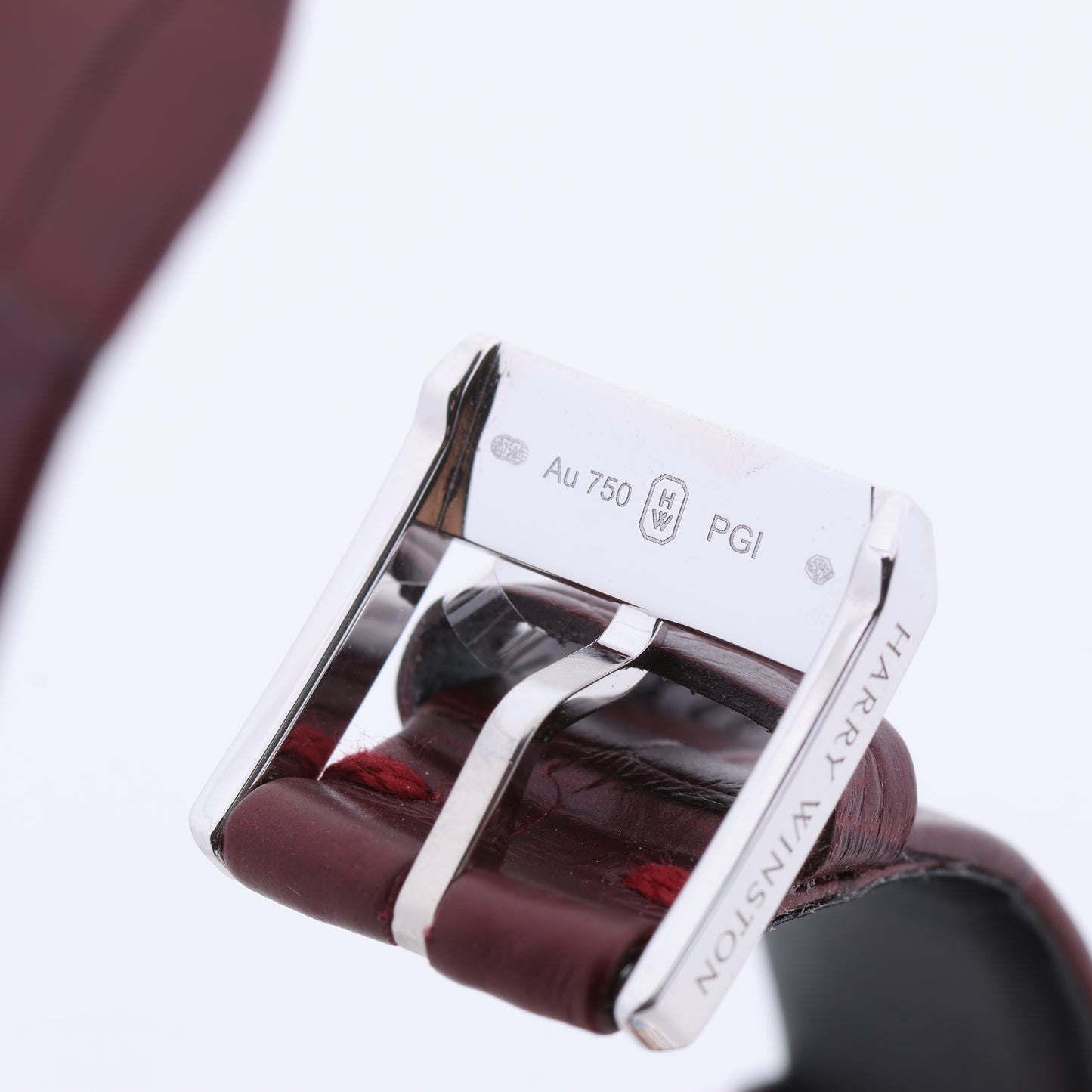 Montre Harry Winston Premier Diamond Second PRNASS36WW001 en cuir de crocodile x WG AT, cadran nacre, 36 mm