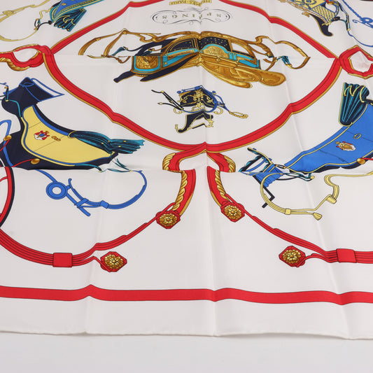 Hermès Carré 90 "SPRINGS" 100% Silk Scarf
