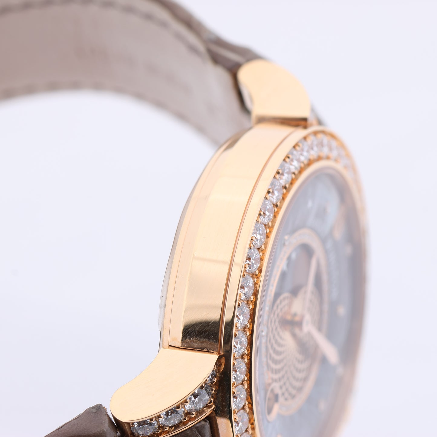 Harry Winston Ocean Moon Phase OCEQMP36RR026 Krokodilleder x RG QZ MOP Zifferblatt 36mm Uhr