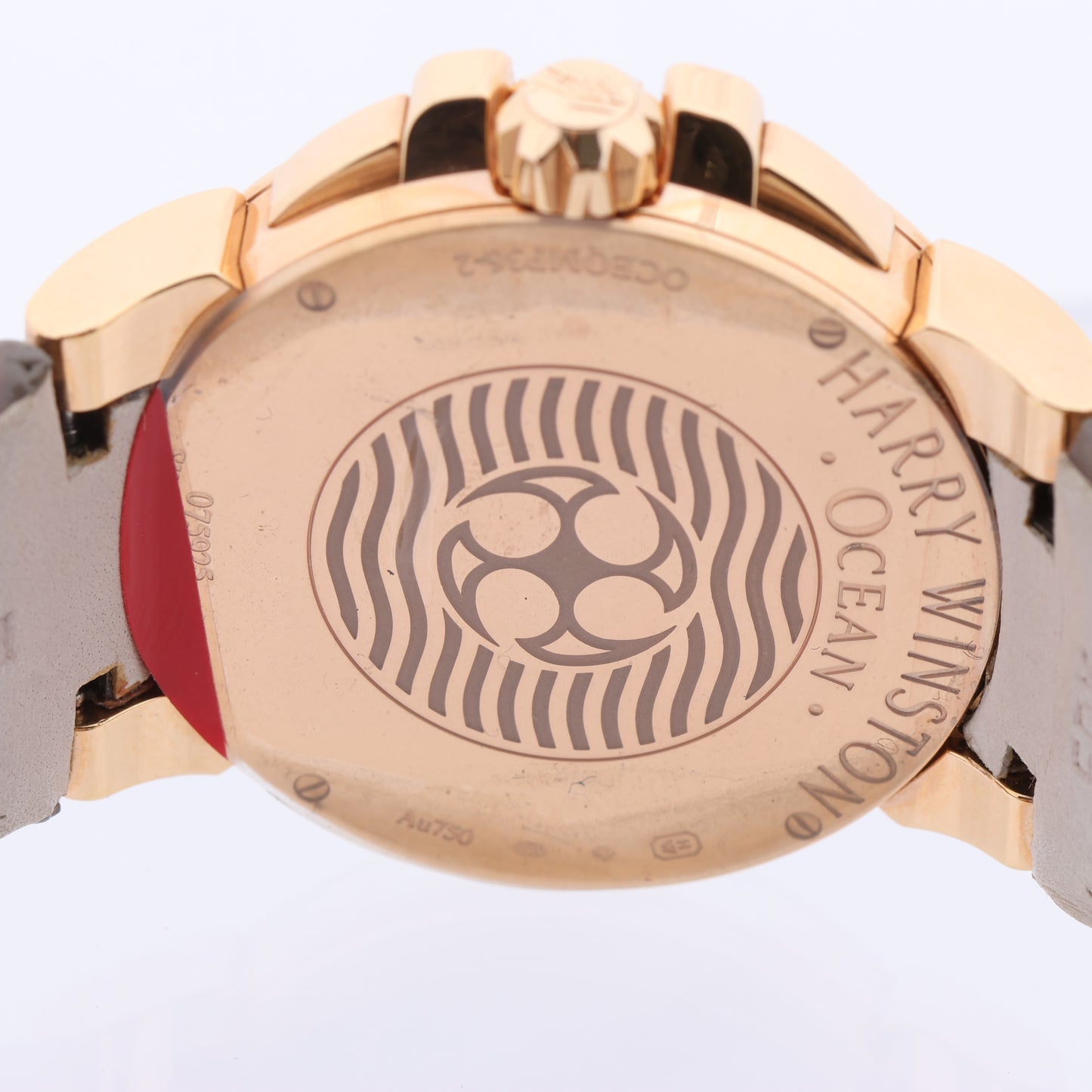 Harry Winston Ocean Moon Phase OCEQMP36RR026 Krokodilleder x RG QZ MOP Zifferblatt 36mm Uhr