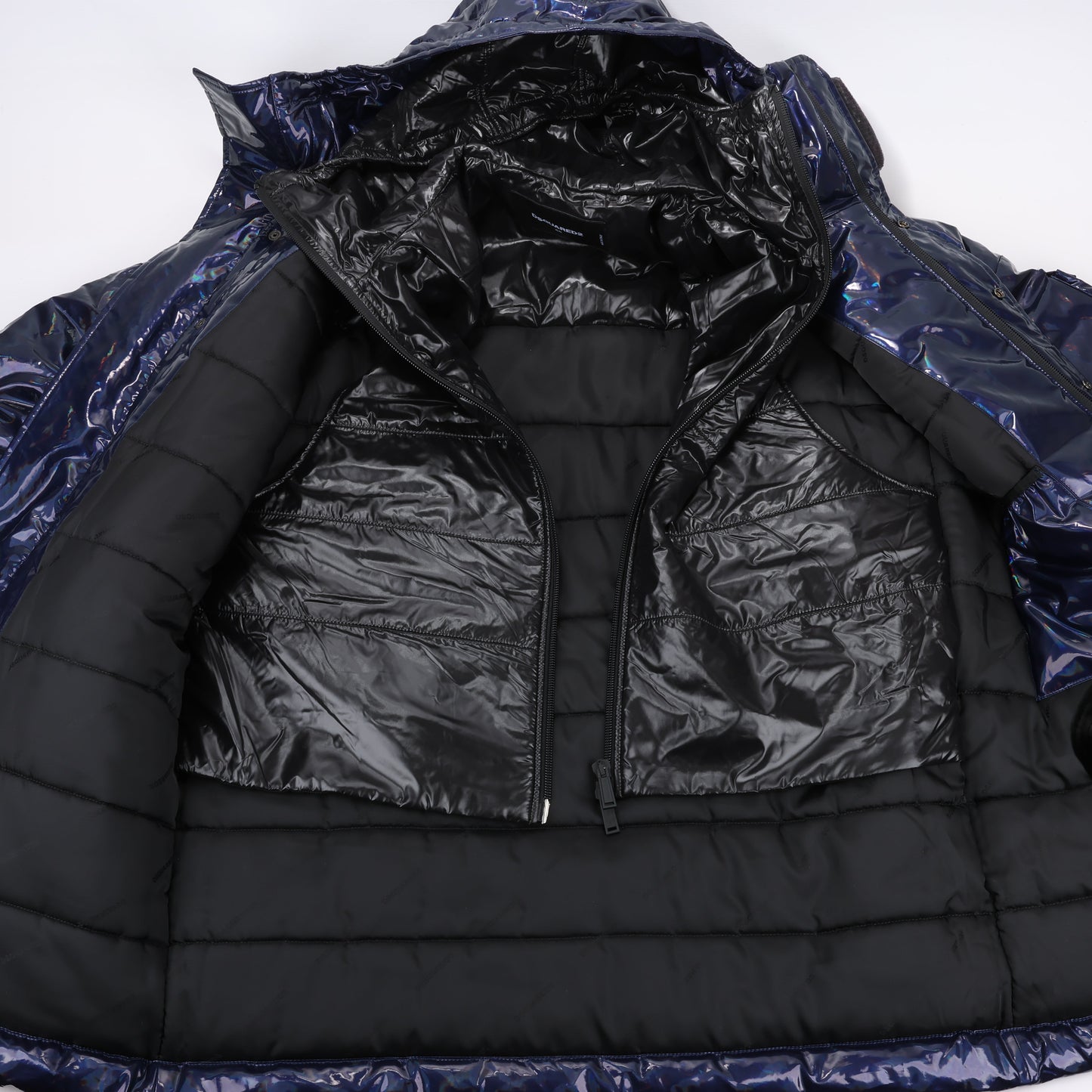 DSQUARED2 Glänzende Pufferjacke in Marineblau, Größe 48