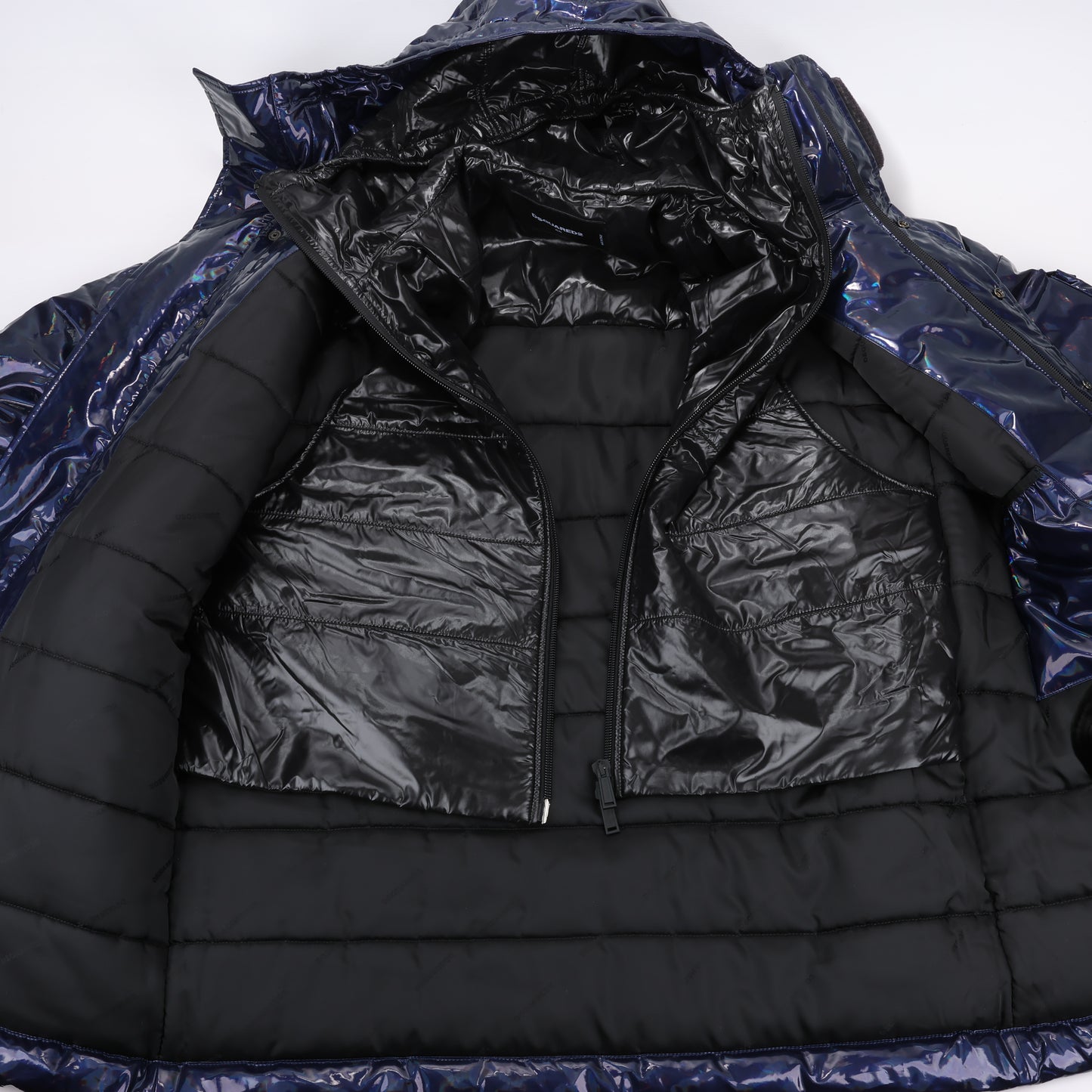 DSQUARED2 Glänzende Pufferjacke in Marineblau, Größe 48