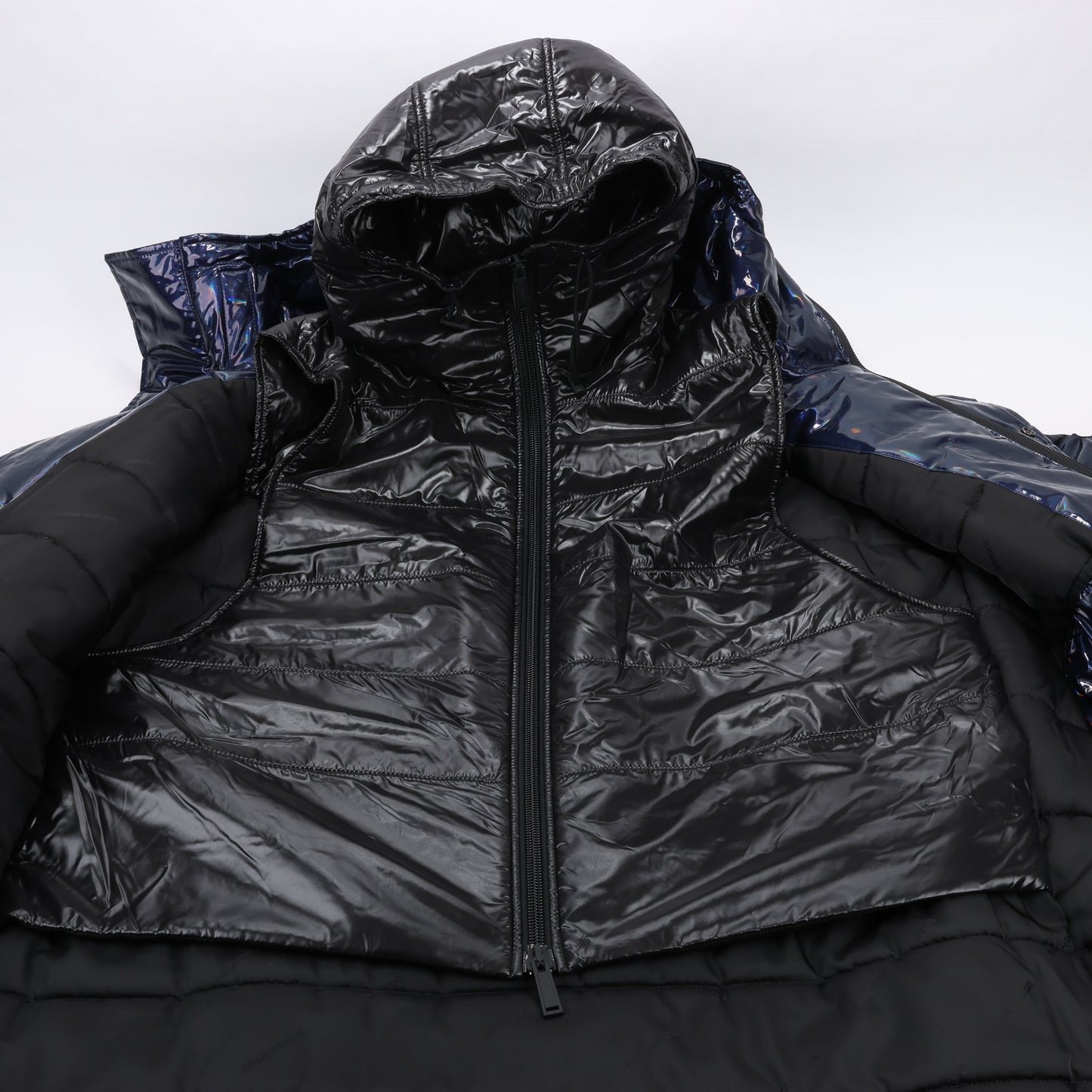 DSQUARED2 Glänzende Pufferjacke in Marineblau, Größe 48