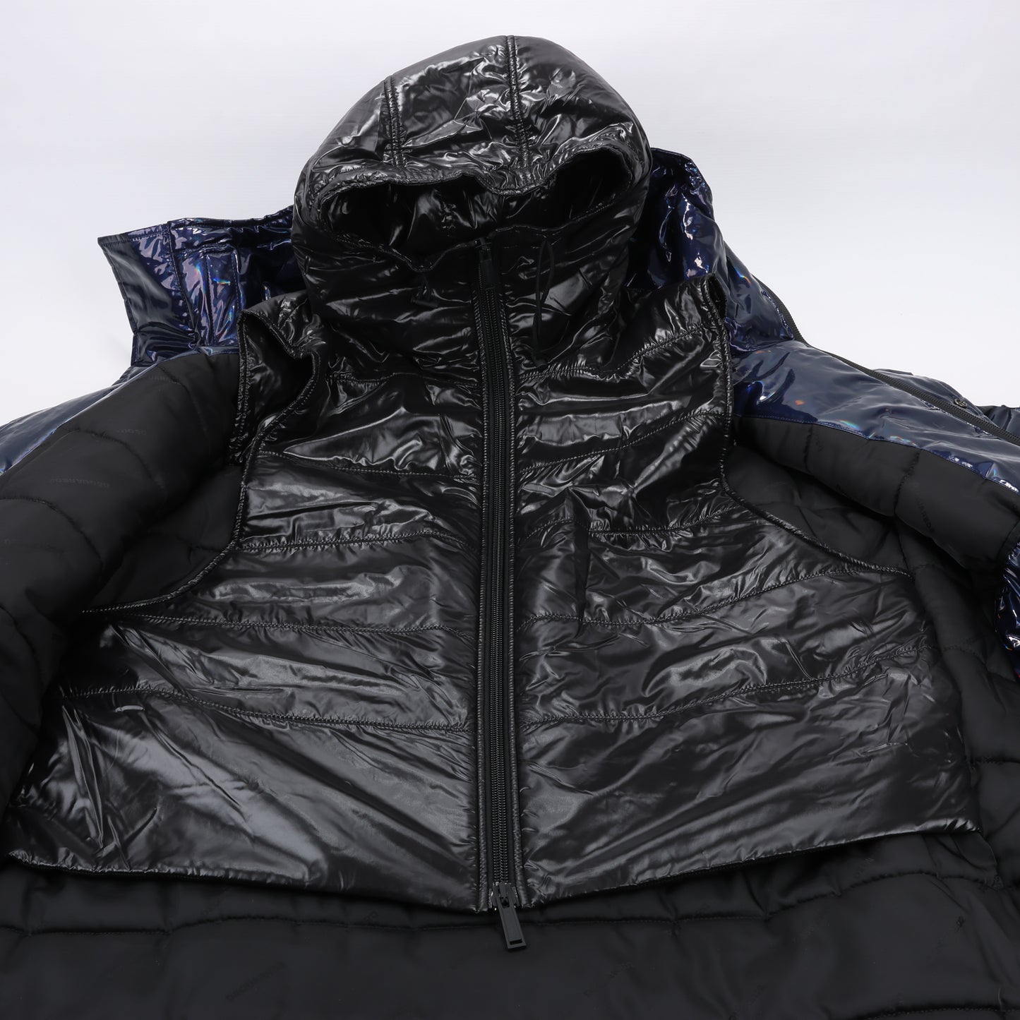 DSQUARED2 Glänzende Pufferjacke in Marineblau, Größe 48
