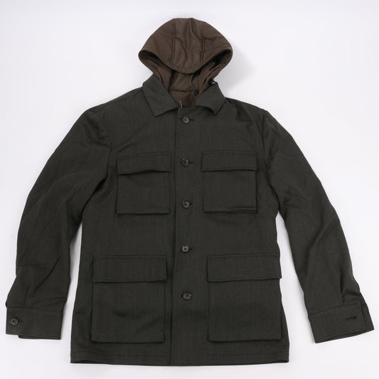 CC Collection Corneliani Wool Jacket with Removable Puffer Vest, Size 50