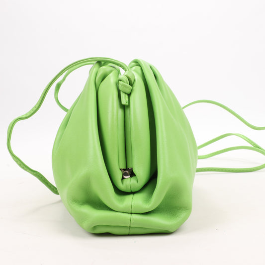 Bottega Veneta Mini The Pouch Leather Crossbody bag in Acid Green