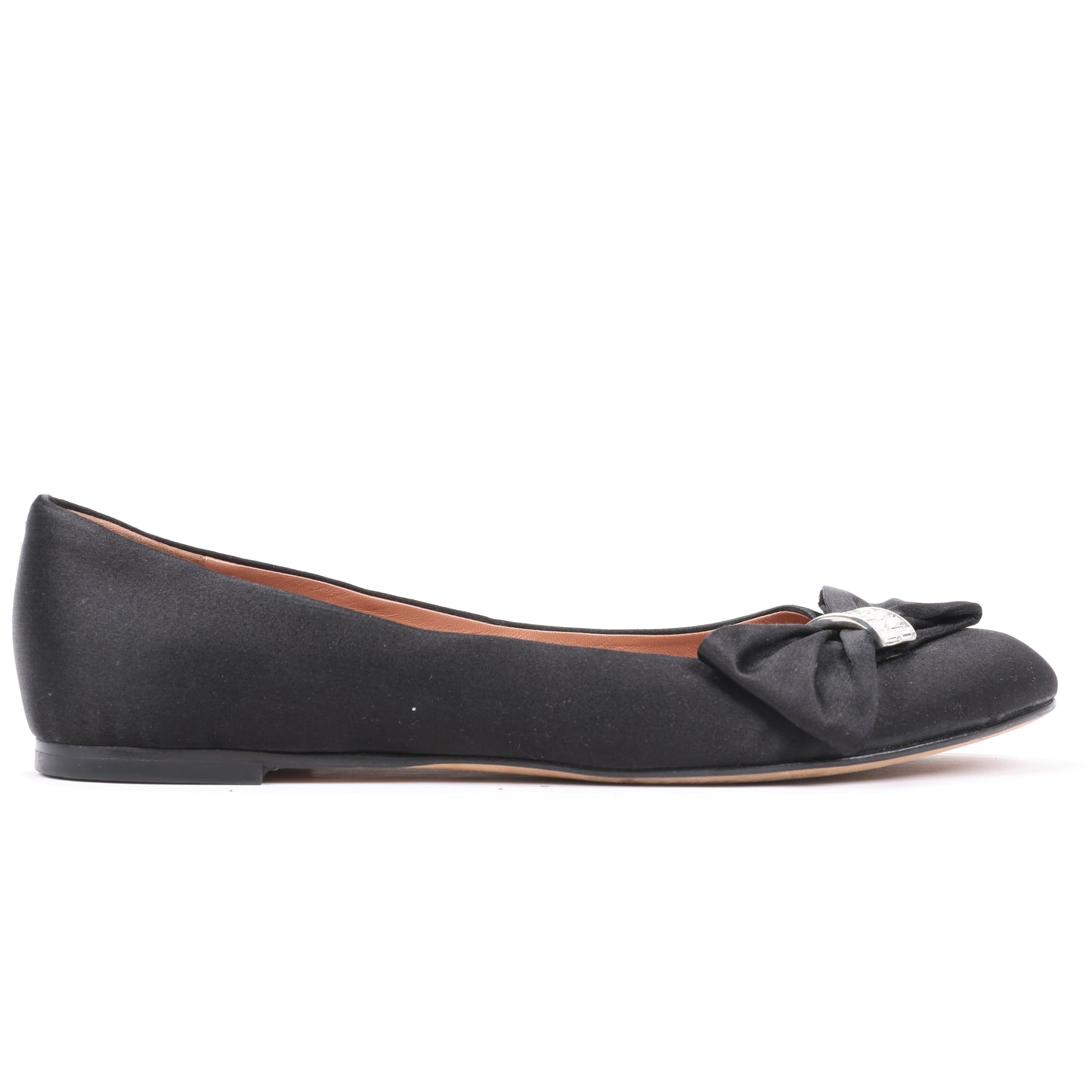 Giuseppe Zanotti Black Ballet Flats with Bow in Size 37 EU