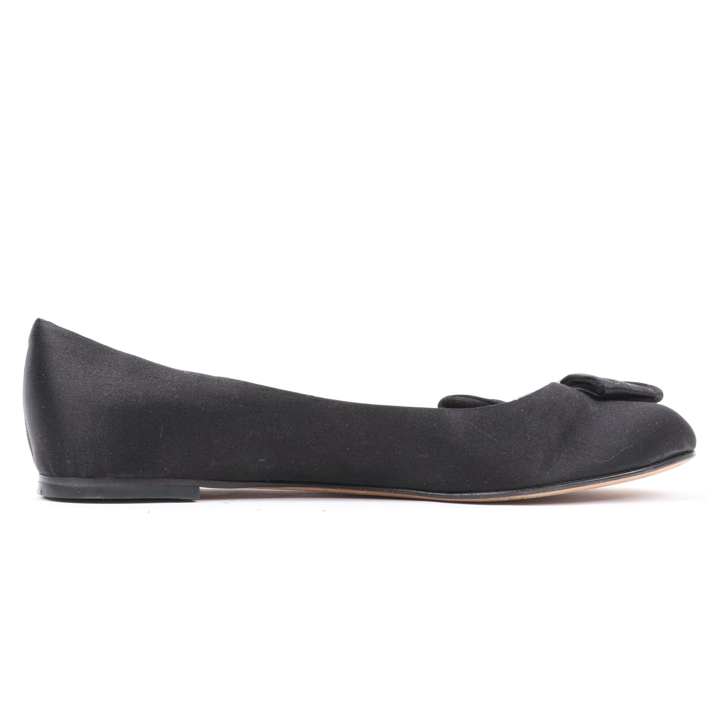 Giuseppe Zanotti Black Ballet Flats with Bow in Size 37 EU