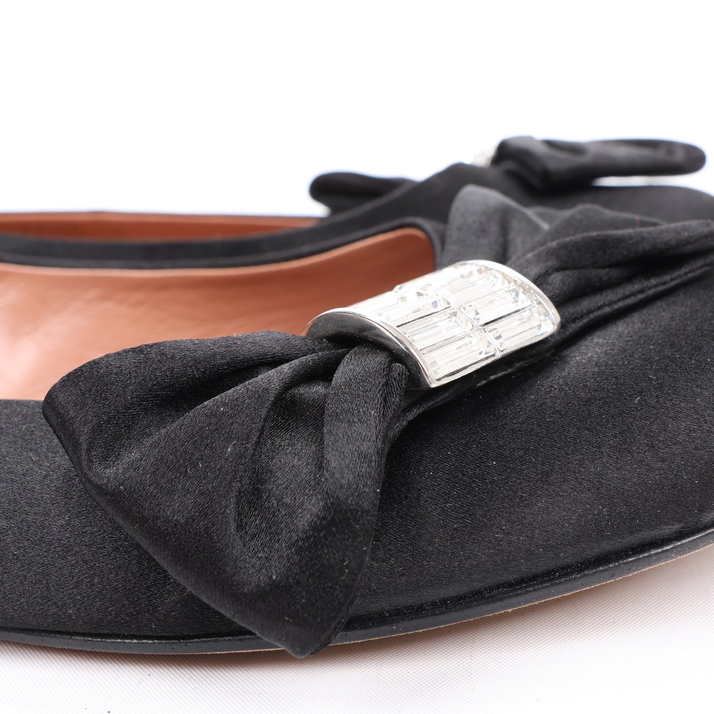 Giuseppe Zanotti Black Ballet Flats with Bow in Size 37 EU