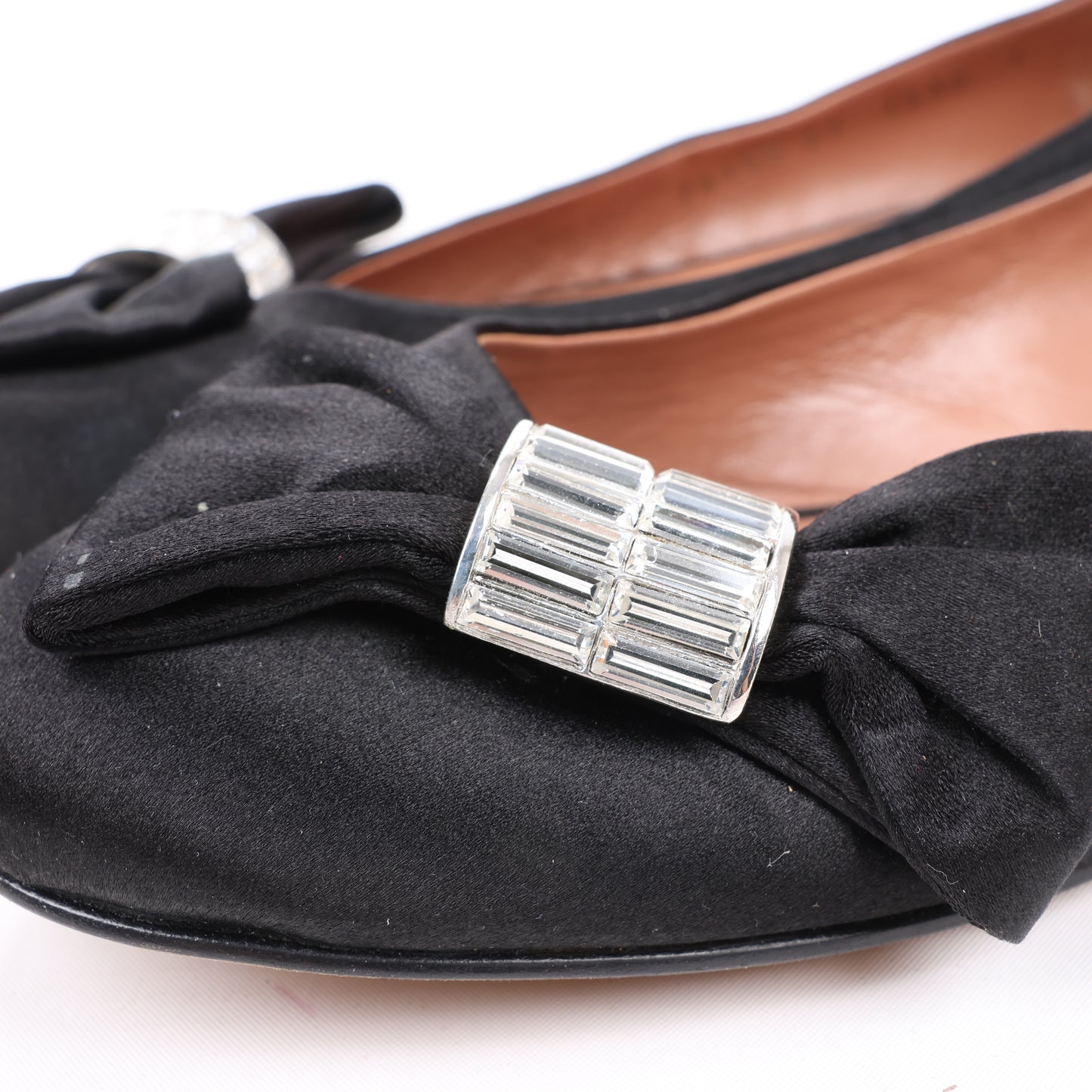 Giuseppe Zanotti Black Ballet Flats with Bow in Size 37 EU