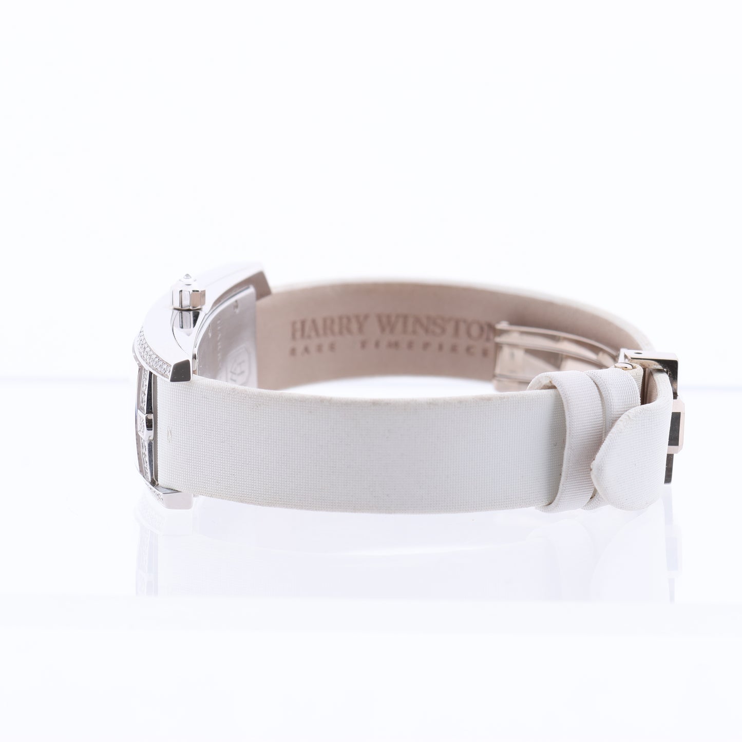 Harry Winston Avenue Traffic AVTQHM21WW002 Crocodile leather x WG QZ MOP Dial Watch