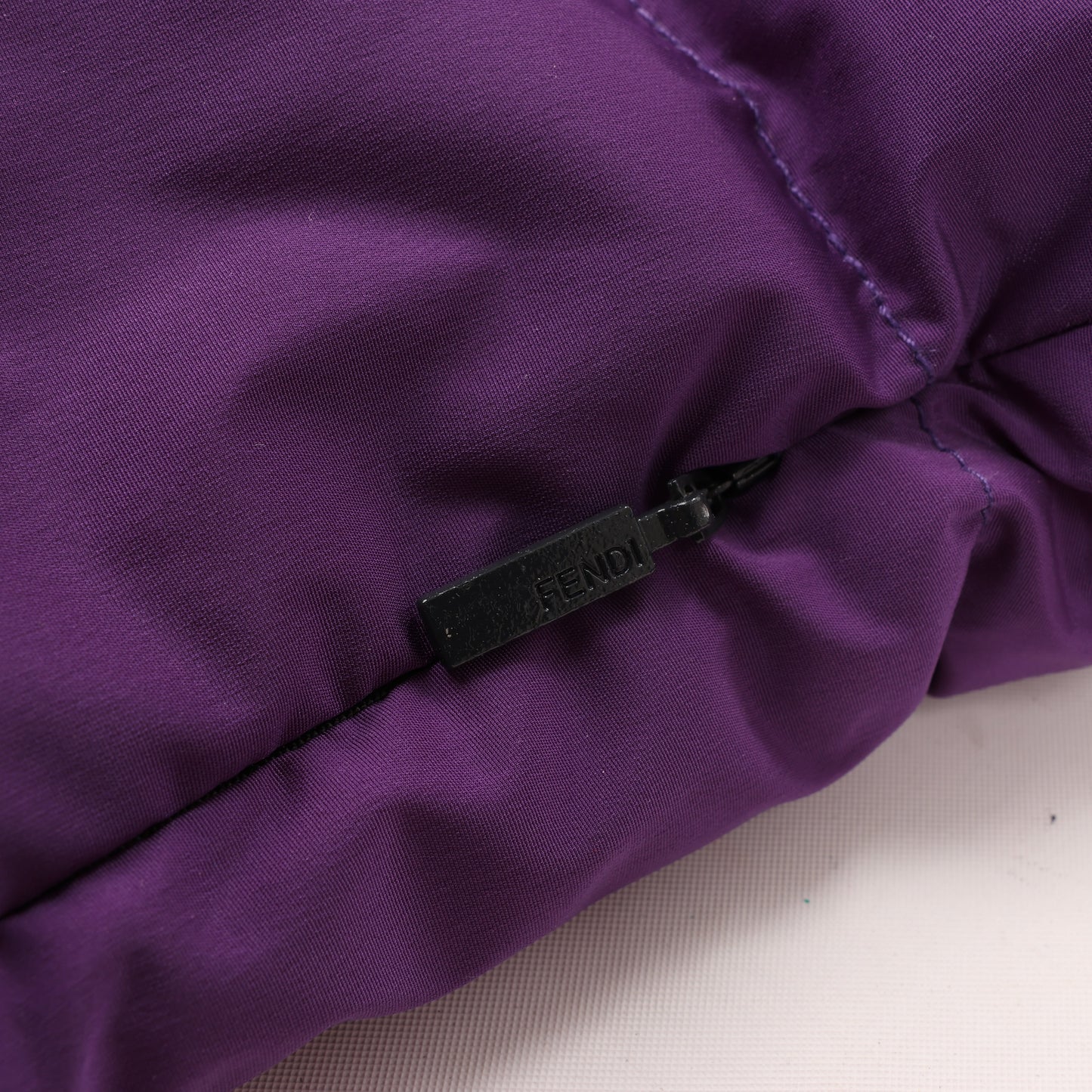 Fendi Purple Puffer Jacket, Size 44