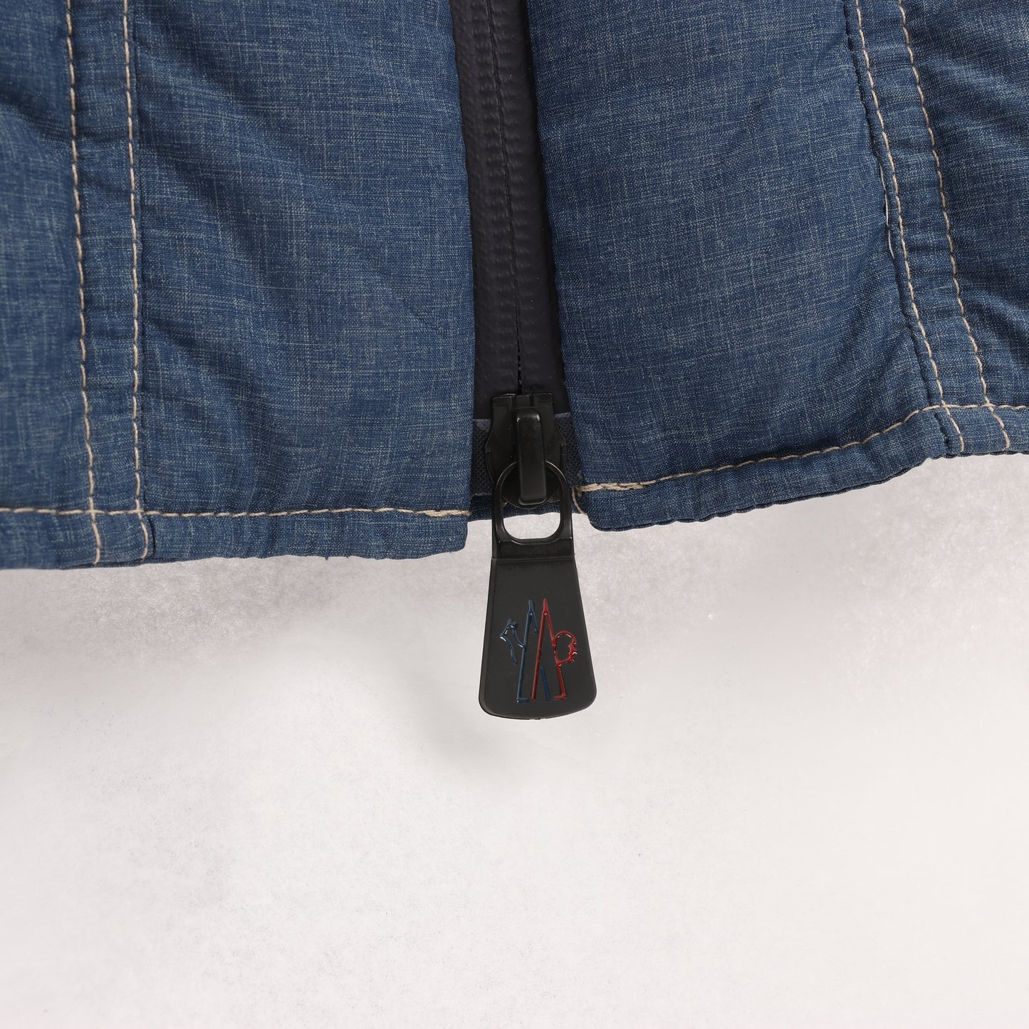 Moncler Grenoble Blue Denim Ärmellose Jacke, Größe 1 S