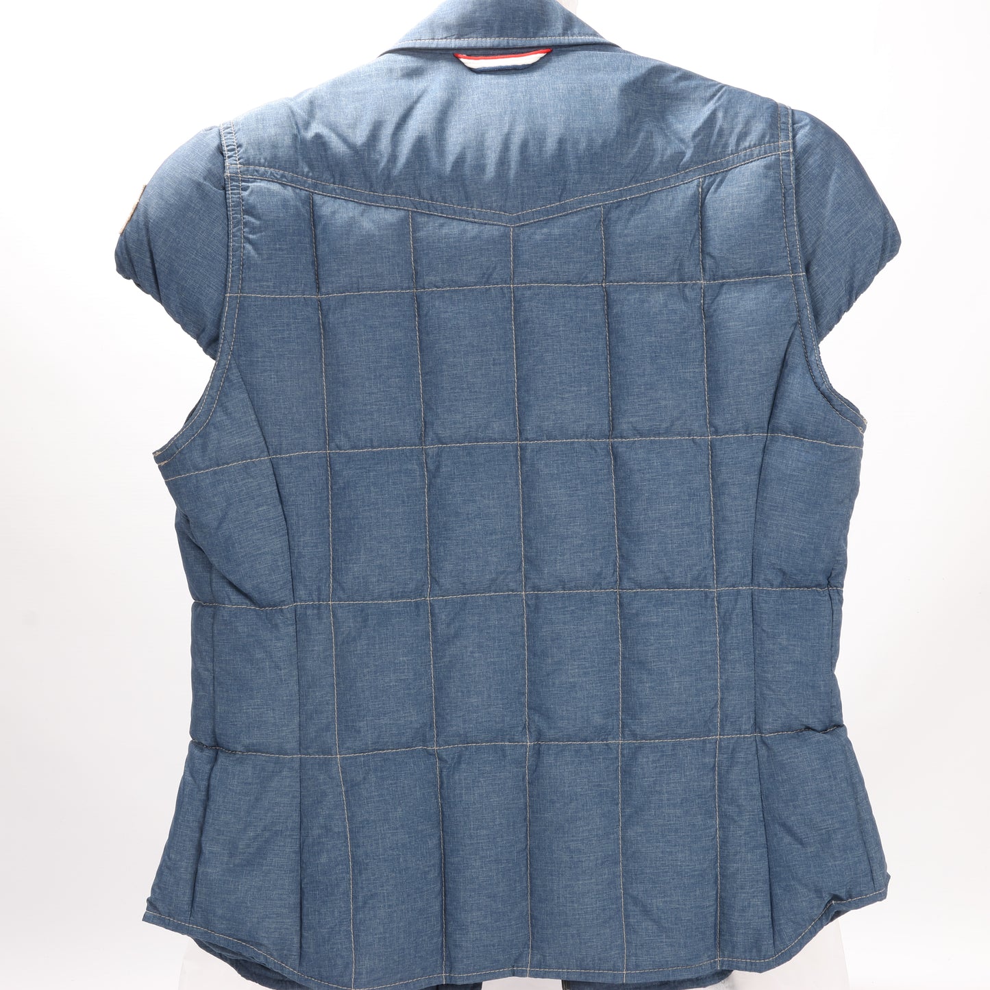 Moncler Grenoble Blue Denim Ärmellose Jacke, Größe 1 S
