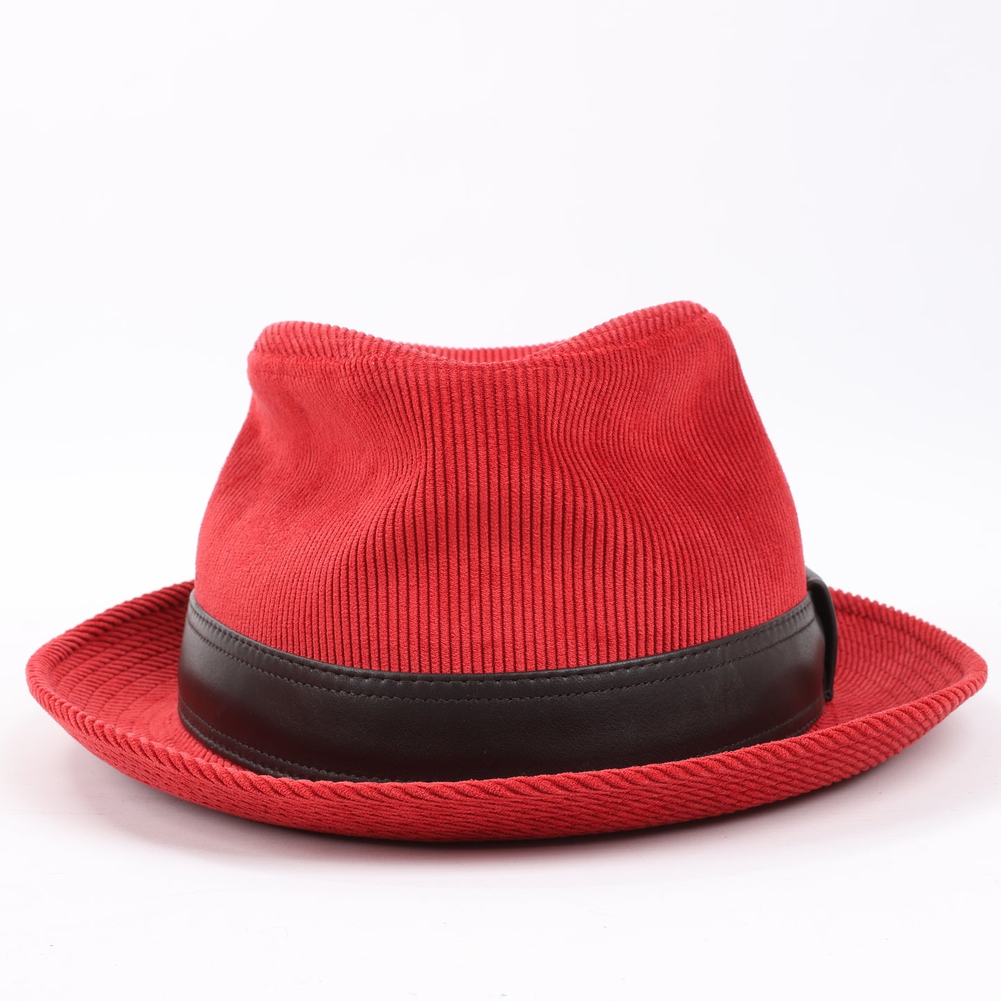 Hermes Corduroy Fedora Hat in Red