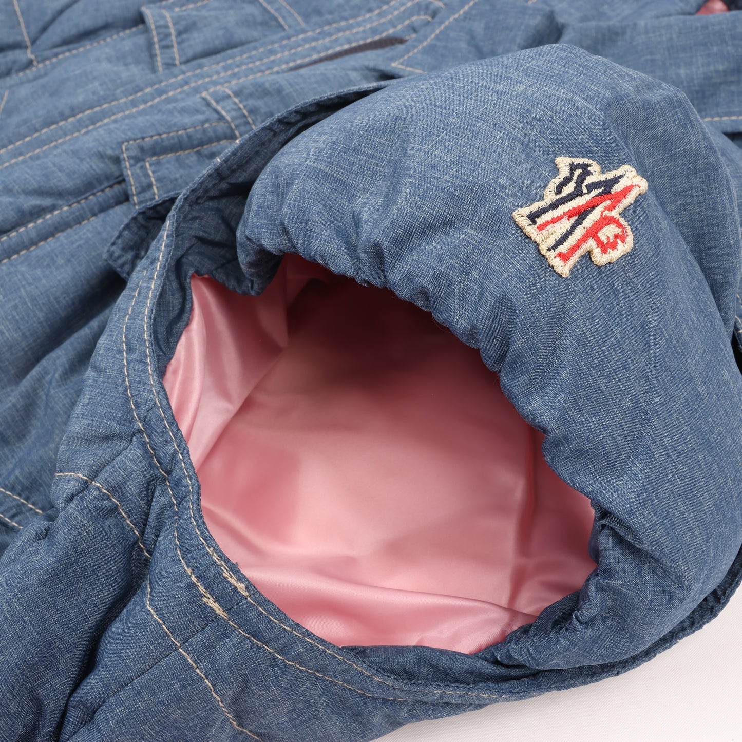 Moncler Grenoble Blue Denim Ärmellose Jacke, Größe 1 S