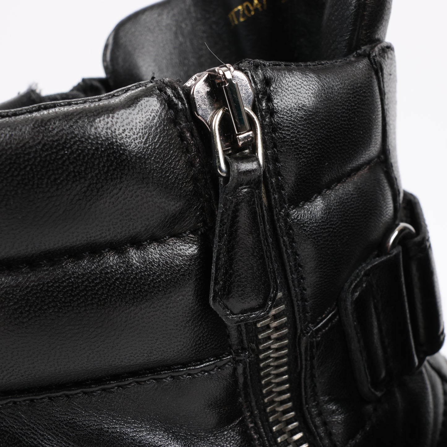 Baskets montantes PRADA Sport en cuir noir 3TZ047, pointure 36,5 EU