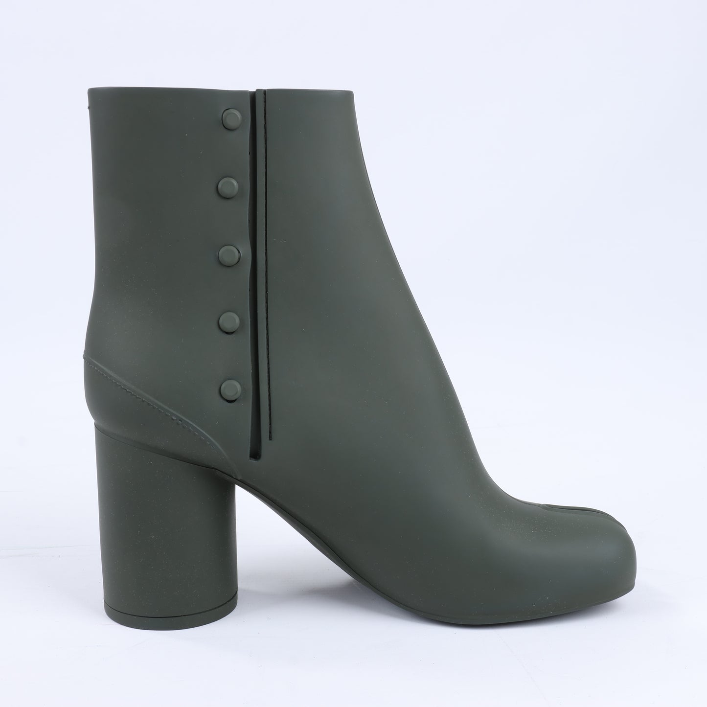 Maison Margiela TABI 22SS Rubber Boots Size 38 in Khaki S38WU0378