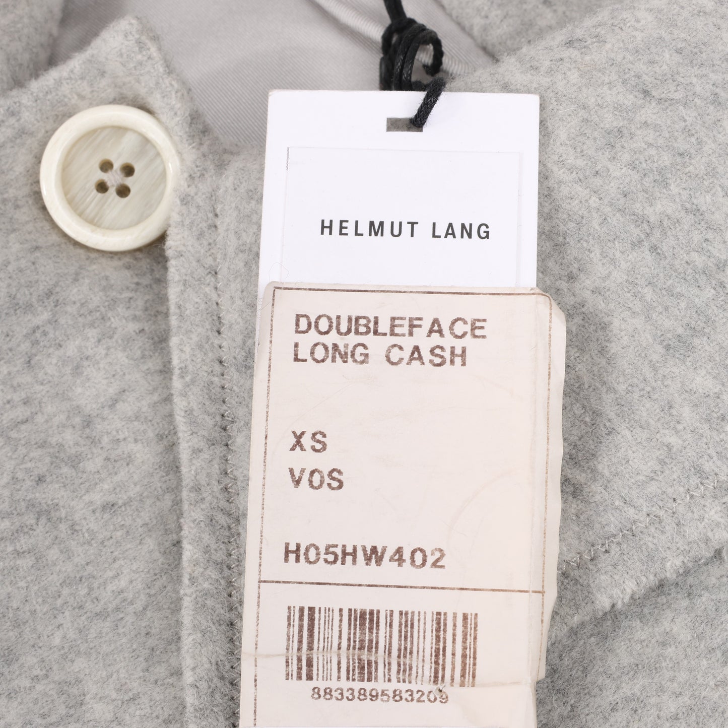 Manteau en laine double face Helmut Lang gris, taille XS