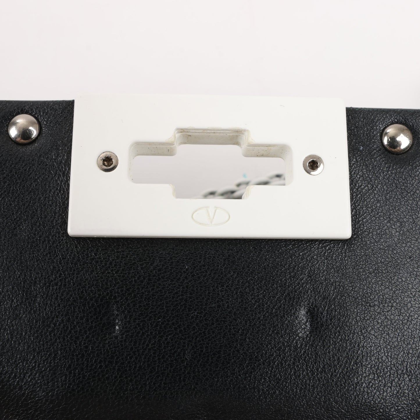 Valentino Rockstud Spike Chain 2Way Shoulder Bag in Black x White