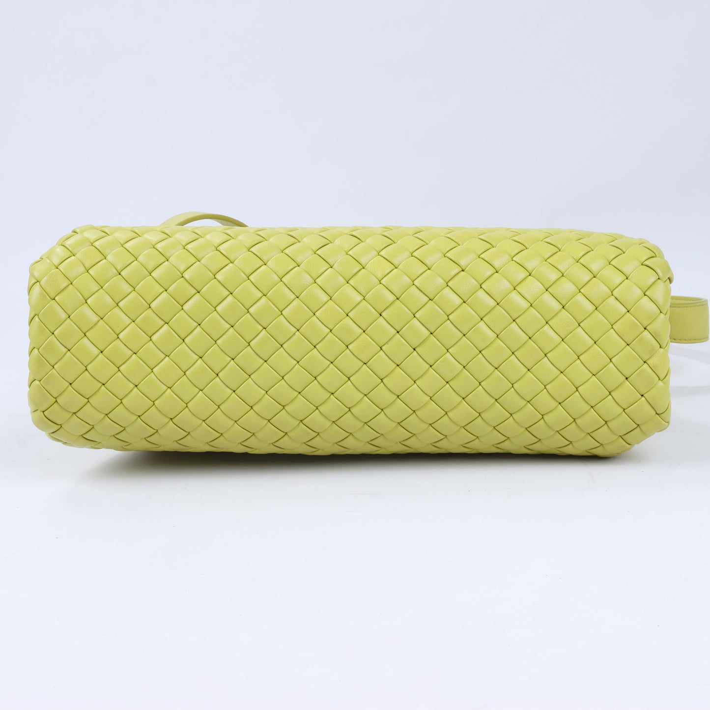 Bottega Veneta Intrecciato Small Leather 2Way Handbag in Yellowish Green